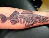 Wisconsin Walleye skeleton tattoo