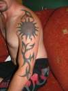 tribal cover up tattoo