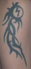 Tribal w/Manson Bolt Logo tattoo