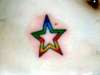 Rainbow Star tattoo