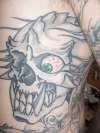 Edward Lee skull w.added eyeball tattoo