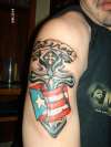 cross/flag tattoo