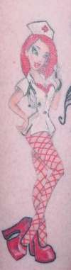Pin up toon tattoo