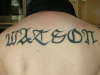 WATSON tattoo