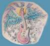 Guitar with wings tattoo