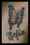 Butterfly Dedication tattoo