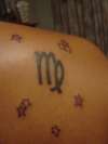 Virgo w/ stars tattoo