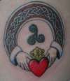 CLADDAGH RING W/ TRISKEL tattoo