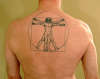 Vitruvian Man tattoo