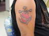 Sacred Heart and Anchor tattoo