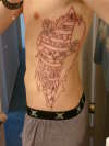 lline work on ribs tattoo