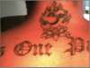 Om with Lotus and Flames tattoo