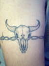 bull skull tattoo