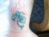 Shamrock with Flames tattoo