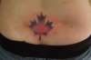 Pink'n'Purple Maple Leaf tattoo
