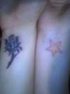 rose and star tattoo