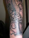 sleeve in progress tattoo