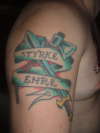 sword, axe tattoo