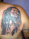 bob marley portrait tattoo