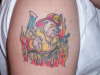 Firefighting Bulldog tattoo