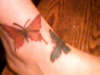 Butterfly foot  tattoo's