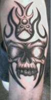 meanass skull tattoo