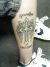 Cross for Grandpa tattoo