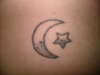 Star and Crescent Moon tattoo