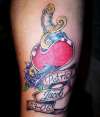 Heart & dagger tattoo