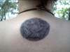 Pentacle moon tattoo