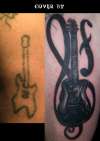 Guitar Cover Up tattoo