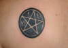 rip pentagram tattoo