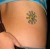 Sun on my hip tattoo