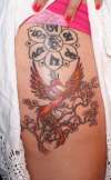 Japanese Phoenix &Buddhist Prayer tattoo