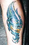 biomech skull by Lex tattoo