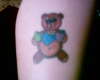 Birthstone teddybear tattoo