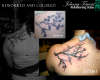 Tree branch w/ flowers - Reworked and colored tattoo