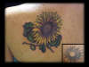 Sunflower cover tattoo