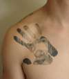 Handprint Portrait tattoo