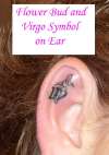 Virgo & Flower Bud In Ear tattoo