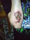 crazy skull tattoo