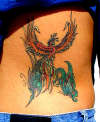 Phoenix and Butterflies tattoo