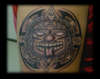 Aztec/Myan mask tattoo