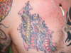 biomech chest tattoo