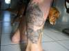 pitbull and puppy tattoo