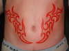 red  tribal tattoo