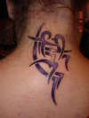purple tribal tattoo