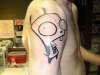 Gir from Invader Zim Outline tattoo