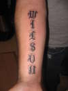 last name tattoo