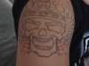 skull outline tattoo